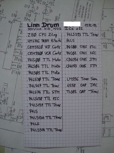 Linn-Synthspares LinnDrum survival kit